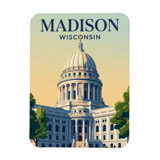Wisconsin State Capitol Wisconsin Magnet (Vertikal)