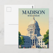 Wisconsin State Capitol Wisconsin Postkarte (Vorne/Hinten)