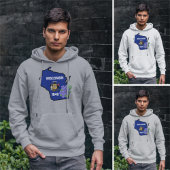 Wisconsin State Flag & Blume Common Blue Violet Hoodie
