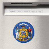 Wisconsin State Flag Magnet (In Situ (Geschirrspüler))
