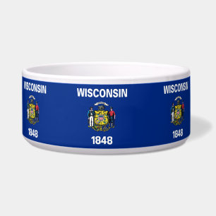 Wisconsin State Flag Pet Bowl Napf