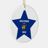 Wisconsin-Stern Keramik Ornament (Rechts)