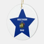 Wisconsin-Stern Keramik Ornament (Links)