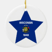 Wisconsin-Stern Keramik Ornament (Hinten)