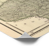 Wisconsin-Südteil Poster (Ecke)