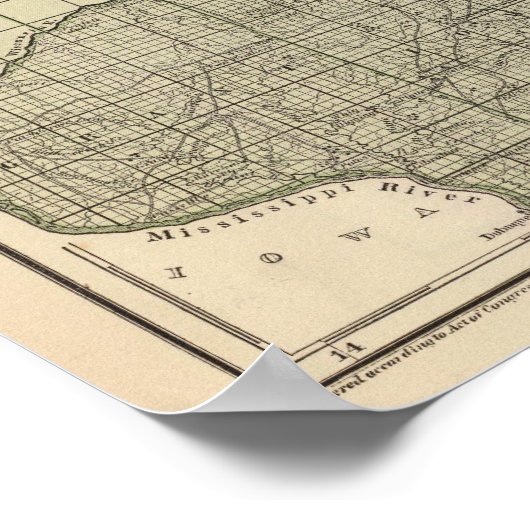 Wisconsin-Südteil Poster (Ecke)