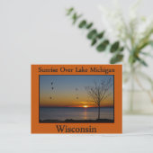 Wisconsin Sunrise Postkarte (Stehend Vorderseite)