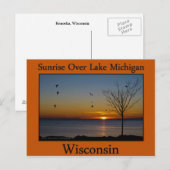 Wisconsin Sunrise Postkarte (Vorne/Hinten)