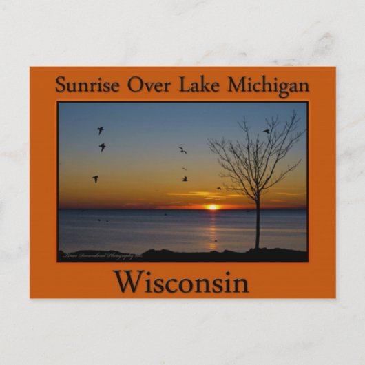 Wisconsin Sunrise Postkarte (Vorderseite)