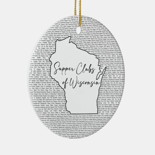 Wisconsin Supper Club Theme Keramik Ornament (Rechts)