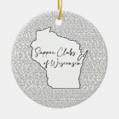 Wisconsin Supper Club Theme Keramik Ornament (Vorne)