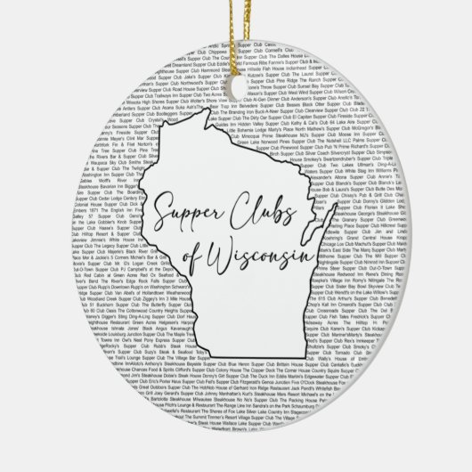 Wisconsin Supper Club Theme Keramik Ornament (Links)