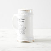 Wisconsin Supper Club Themed Beer Stein Bierglas (Vorderseite Links)