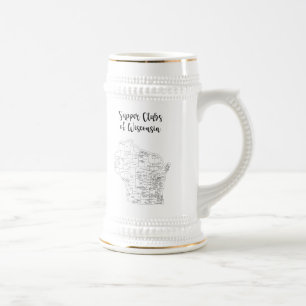 Wisconsin Supper Club Themed Beer Stein Bierglas