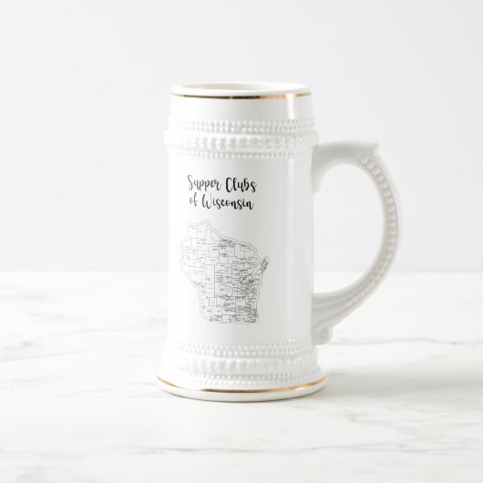 Wisconsin Supper Club Themed Beer Stein Bierglas (Rechts)