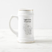 Wisconsin Supper Club Themed Beer Stein Bierglas (Links)