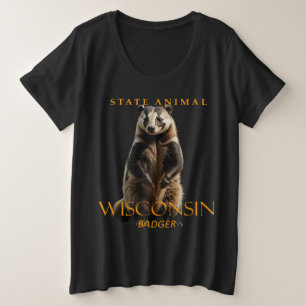Wisconsin-Territorium-Tier Der Dachs Große Größe T-Shirt