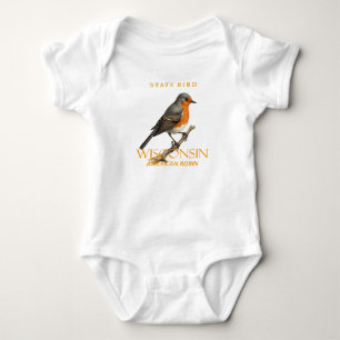 Wisconsin Territory Bird Turdus Migratorius Baby Strampler