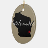 Wisconsin Town Keramikornament (Links)