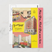 Wisconsin, Towne Hotel, Milwaukee Postkarte (Vorne/Hinten)