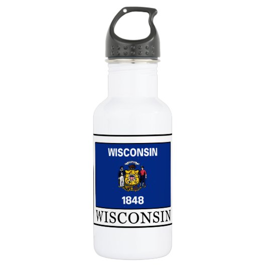 Wisconsin Trinkflasche (Vorderseite)