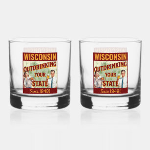 Wisconsin trinkt seit 1848 mehr als Ihren Staat Whiskyglas