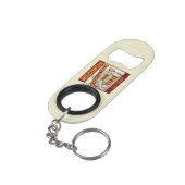 Wisconsin übertrinkt Ihren Staat seit 1848 Mini Flaschenöffner (Rückseite Schrägansicht)