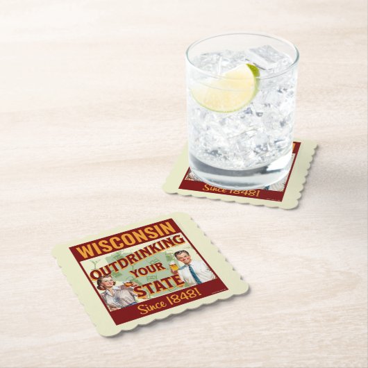 Wisconsin übertrinkt Ihren Staat seit 1848 Untersetzer (Vor Ort)
