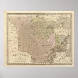 Wisconsin und Iowa Poster