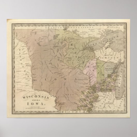 Wisconsin und Iowa Poster (Vorne)