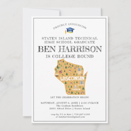 Wisconsin | Uni Bound Graduation Party (Vorderseite)