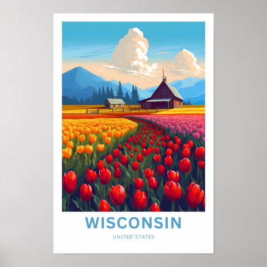 Wisconsin United Staaten Travel Print Poster (Vorne)