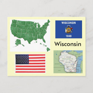 Wisconsin, USA Postkarte