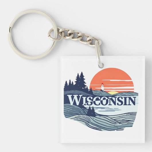 Wisconsin USA Schlüsselanhänger (Vorderseite)