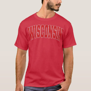 WISCONSIN USA STAAT, Stil Vintage-Sport T-Shirt