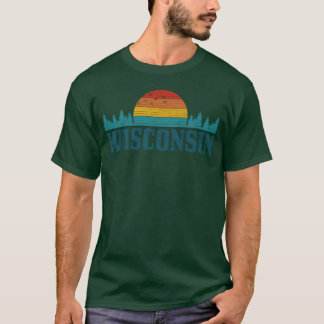 Wisconsin Vintage Pride Natur Outr Wander Camping T-Shirt