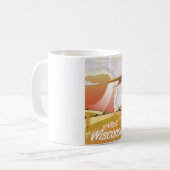Wisconsin Vintage Reiseplakat Kaffeetasse (Vorderseite Links)