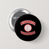 Wisconsin Volleyball Classic Style Button (Vorne & Hinten)