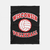 Wisconsin Volleyball Classic Style Fleecedecke (Vorderseite)