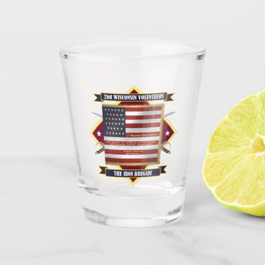 Wisconsin Volunteer Infanterie Schnapsglas (Vorderseite)