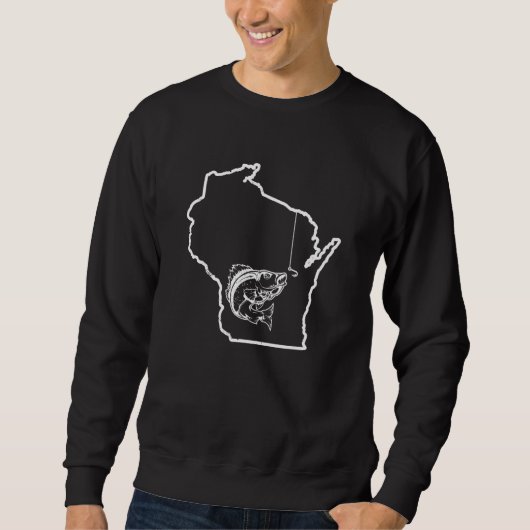 Wisconsin Walleye Fischen Walleye Fisch Cool Fisch Sweatshirt (Vorderseite)