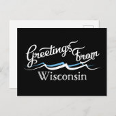 Wisconsin Water Waves Postkarte (Vorne/Hinten)