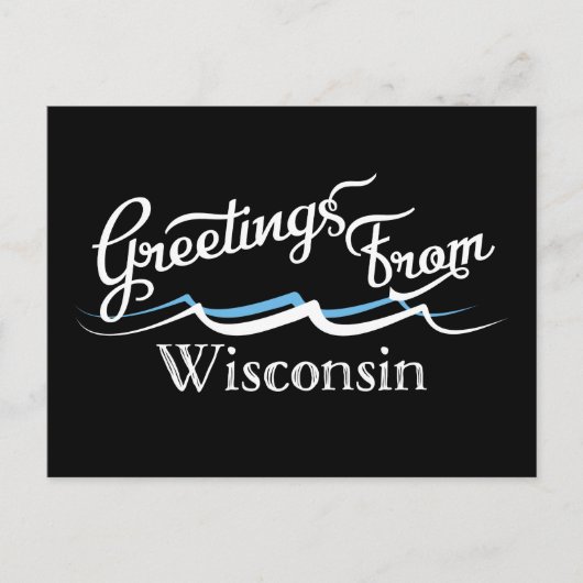 Wisconsin Water Waves Postkarte (Vorderseite)