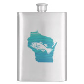 Wisconsin Wave Fishing Flachmann (Vorderseite)