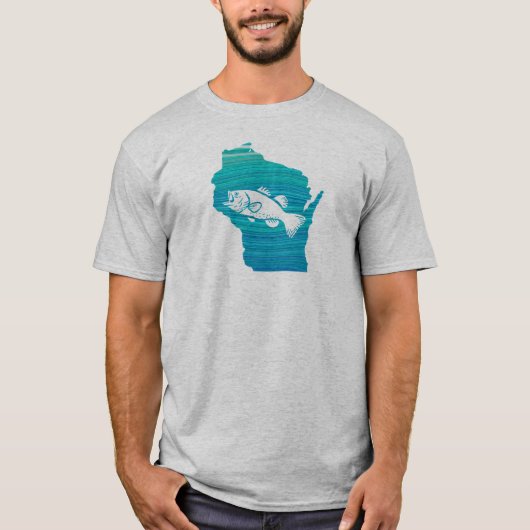 Wisconsin Wave Fishing T-Shirt (Vorderseite)
