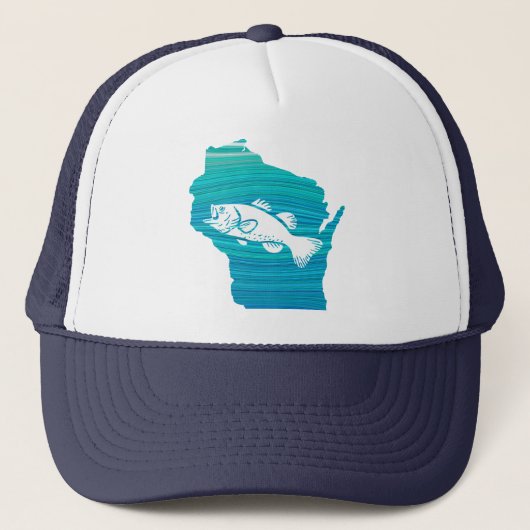Wisconsin Wave Fishing Truckerkappe (Vorderseite)