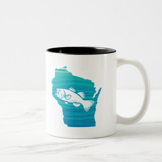 Wisconsin Wave Fishing Zweifarbige Tasse (Rechts)