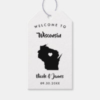 Wisconsin Wedding Welcome Bag Tags, Karte