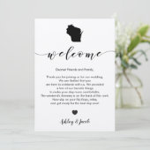 Wisconsin Wedding Welcome Letter & Itinerary Card Programm (Stehend Vorderseite)