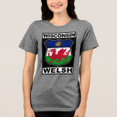 Wisconsin Welsh American Tri-Blend Shirt (Vorderseite)